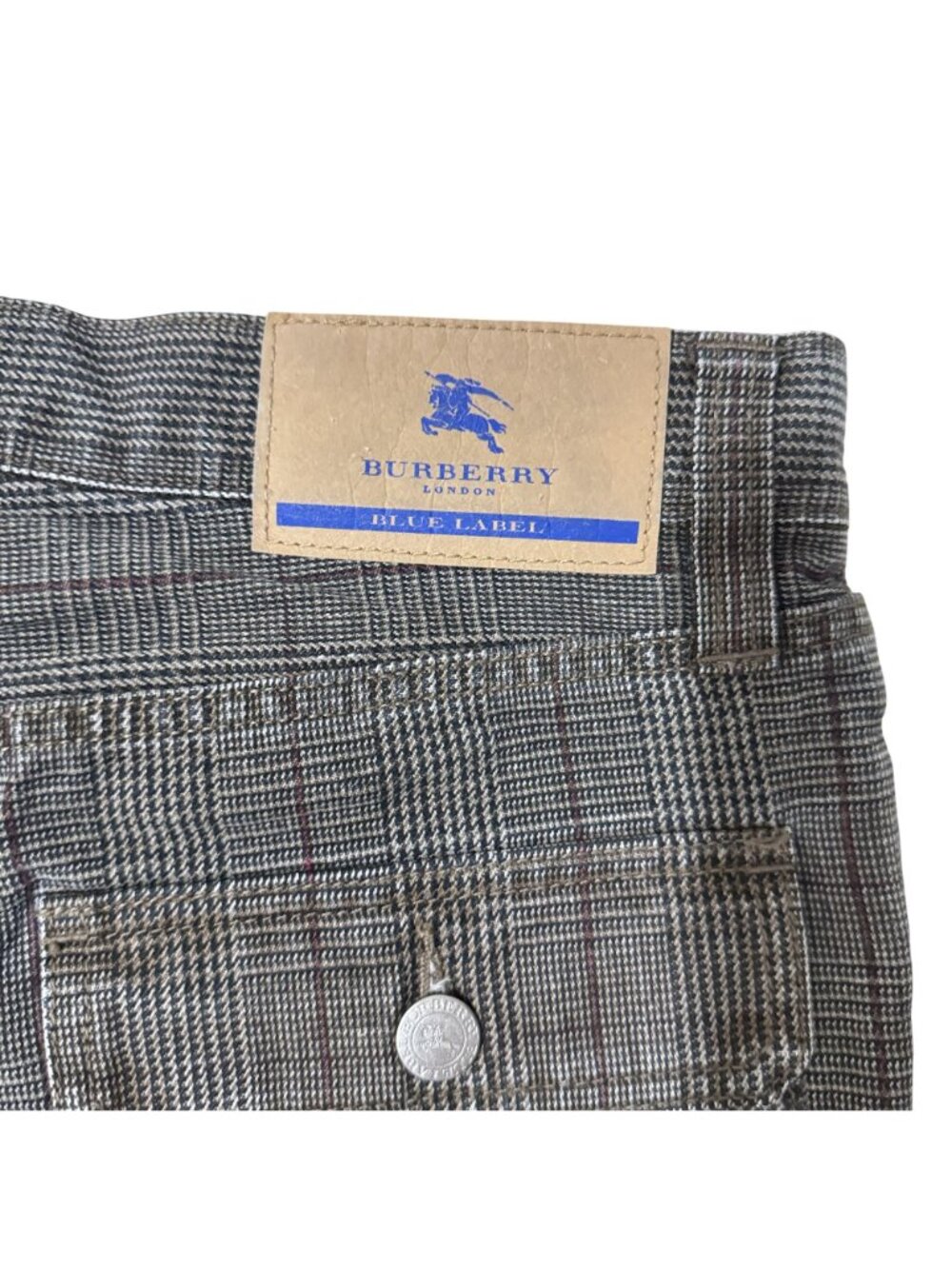 Burberry Blue Label Japan Plaid Straight Leg Womens Pants Women Size L - Picture 5 of 14